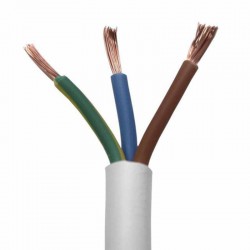 H05vv-f/3g1.5mm cable manguera electrica 3 hilos x 1.5mm color blanco  (cobre)