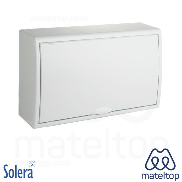 Caja de distribución de superficie para 18 elementos.