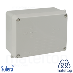 Caja estanca de conexión 153 x 110 x 65 mm sin conos. Color gris.