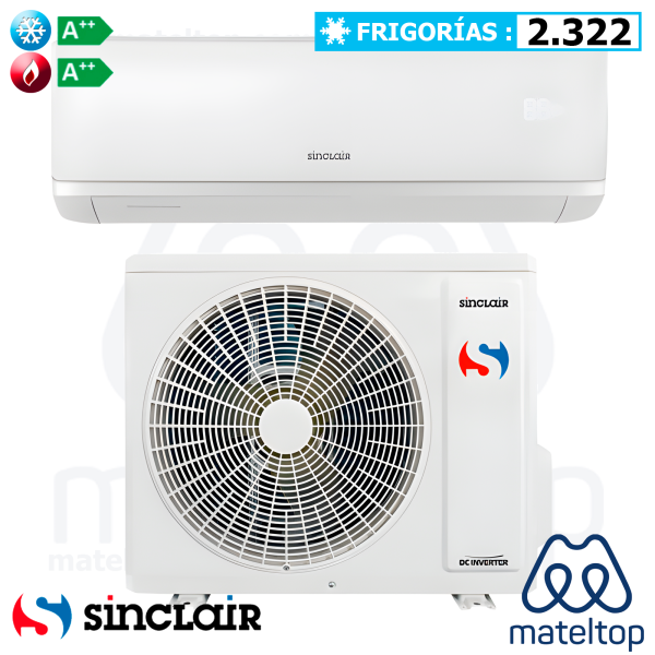 Aire Acondicionado Split Serie RAY9 2.322 frigorías - Sinclair RAY09.