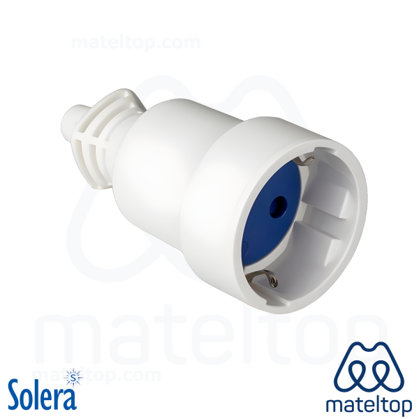 Base móvil 2P+T, 16A 250V~.Elastómero blanco.
