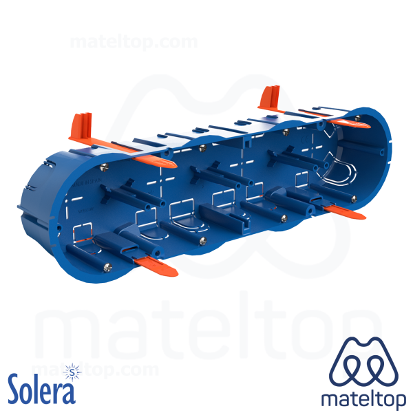 Caja de mecanismos de empotrar en tabique hueco. Para 4 elementos.