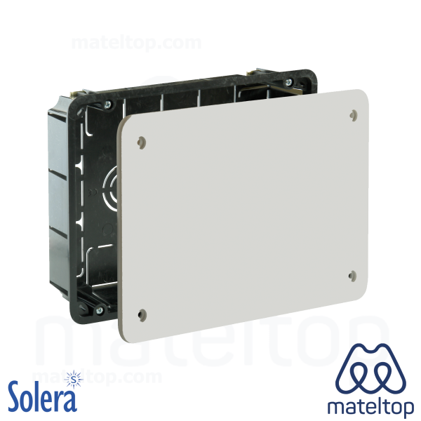 Caja de conexión de empotrar en tabique hueco. De 170 x 112 mm.