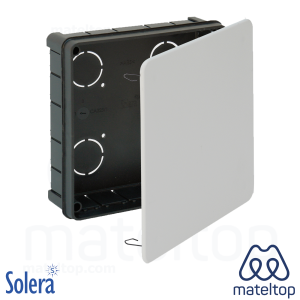 Caja de conexión de empotrar. De 150 x 150 mm. Tapa con garra metálica.