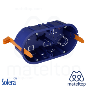 Caja de mecanismos de empotrar en tabique hueco. Para 2 elementos.