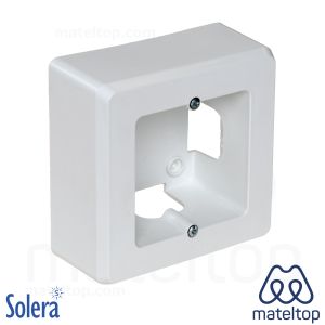 Caja de mecanismos de superficie para 1 elemento, 94 x 96 x 43 mm. Color blanco.
