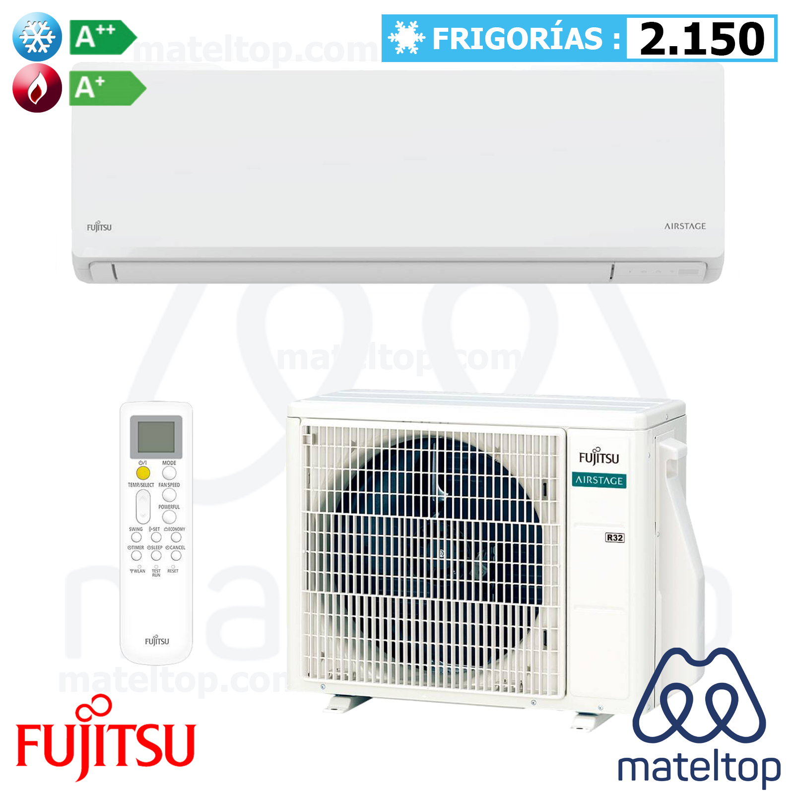 Aire acondicionado 1x1 Fujitsu ASY25-KL split pared Inverter.