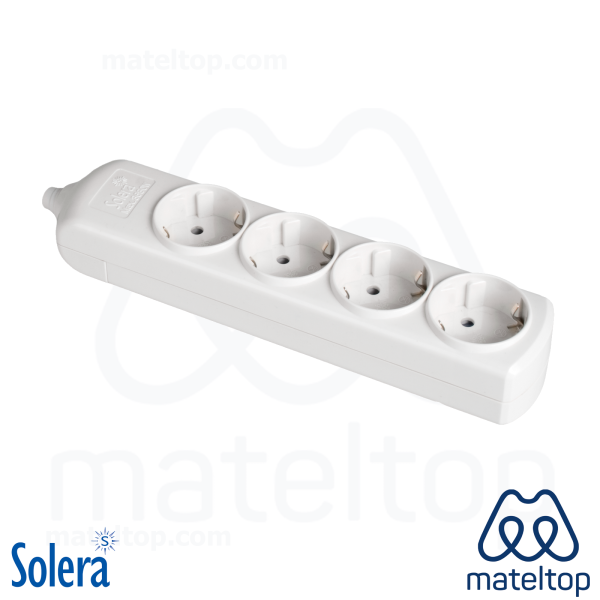 Base múltiple de 4 tomas 2P+T, 16A 250V~.