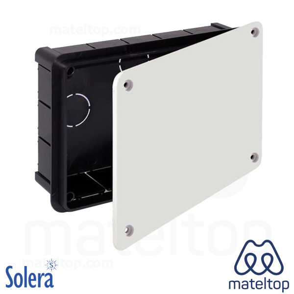 Caja de conexión de empotrar. De 200 x 130 mm. Tapa con tornillos.