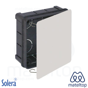 Caja de conexión de empotrar. De 100 x 100 x 45 mm. Tapa con garra metálica.