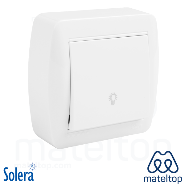 Pulsador Luz 10A 250V~. De superficie.