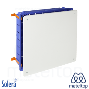 Caja de conexión de empotrar en tabique hueco. De 250 x 250 mm.