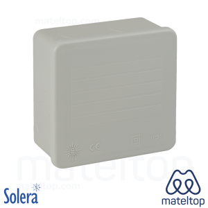 Caja estanca de conexión 80 x 80 x 35 mm sin conos. Color gris.