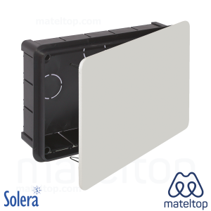 Caja de conexión de empotrar. De 200 x 130 x 60 mm. Tapa con garra metálica.