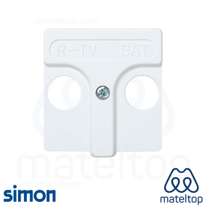 Placa para tomas inductivas de R-TV+SAT blanco Simon 27 Play.